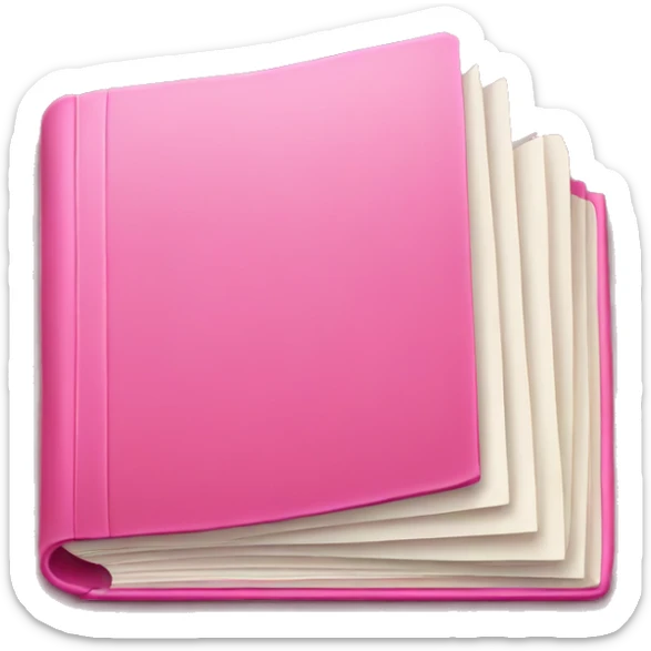 pink book sticker