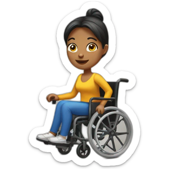 wheelchair woman sticker
