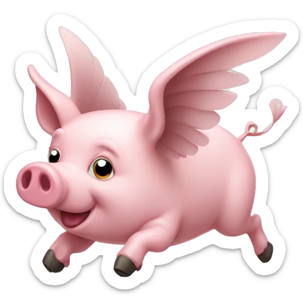 flying pig sticker