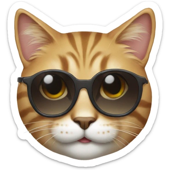 Cat with sunglasses sticker