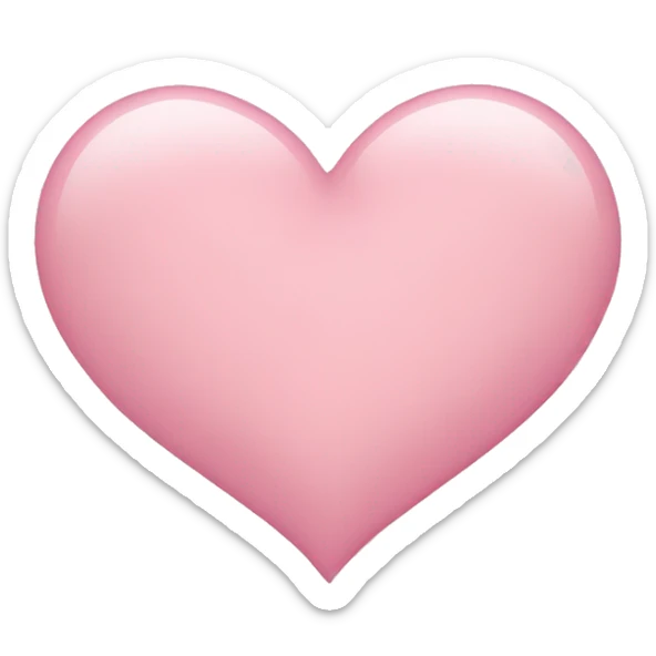 Light pink heart sticker