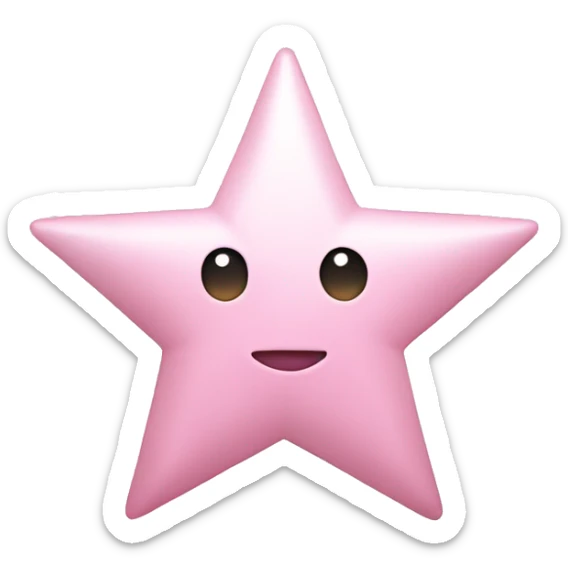 pale pink star sparkle sticker