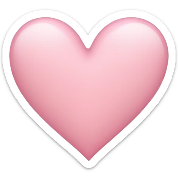 light pink heart sticker