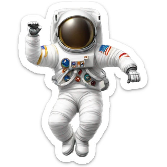 Dancing astronaut sticker