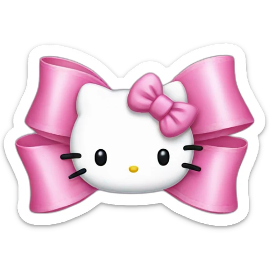 hello kitty bow sticker