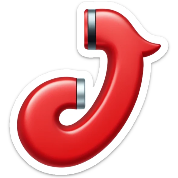 Crea la verificación de tik tok de color rojo  con un bien sticker