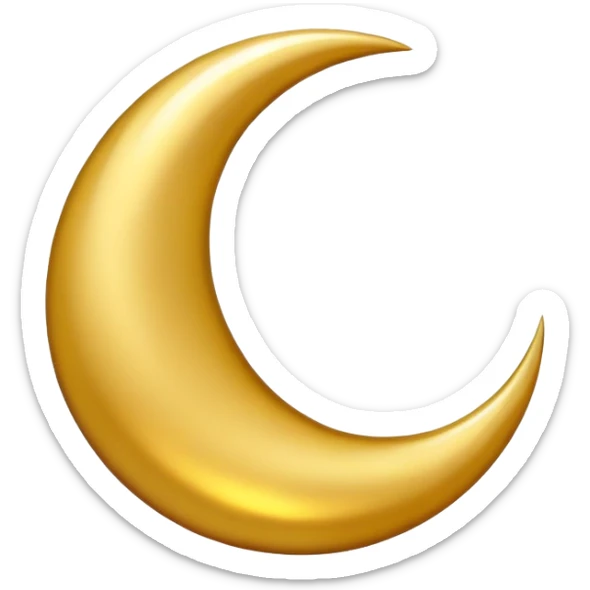 crescent moon sticker
