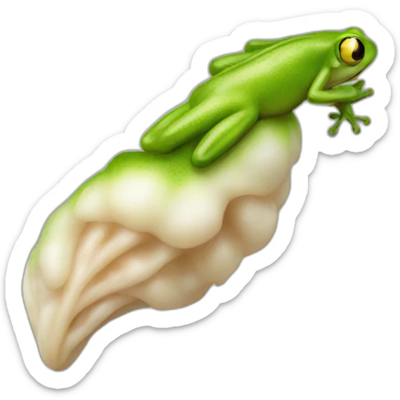Frog leg sticker