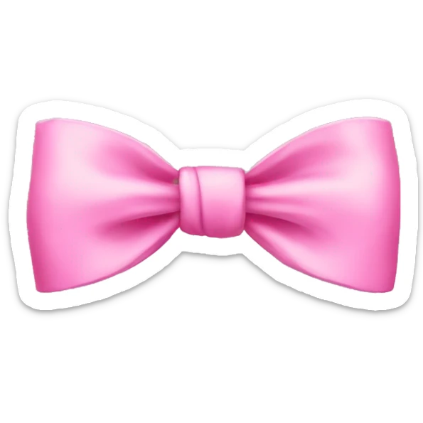 Pink bow sticker