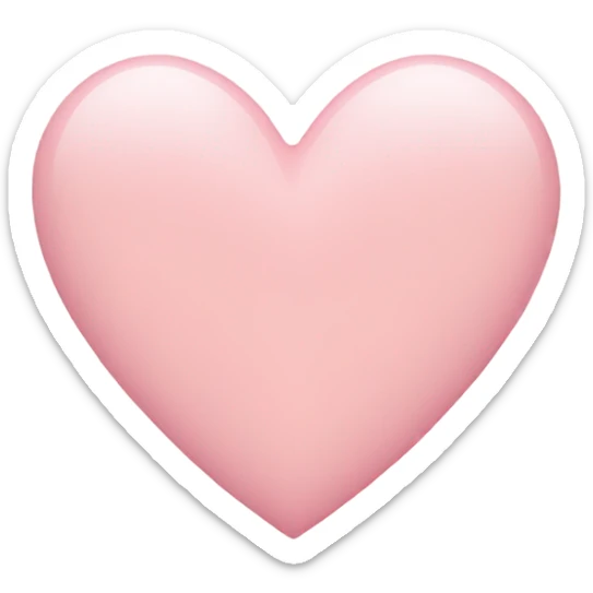 Light pink heart sticker