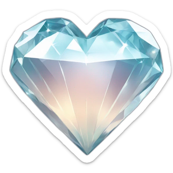 Diamond heart sticker