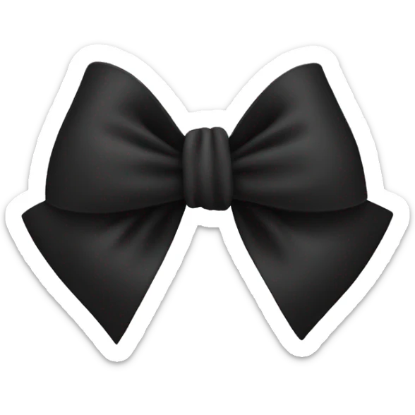 Black bow sticker