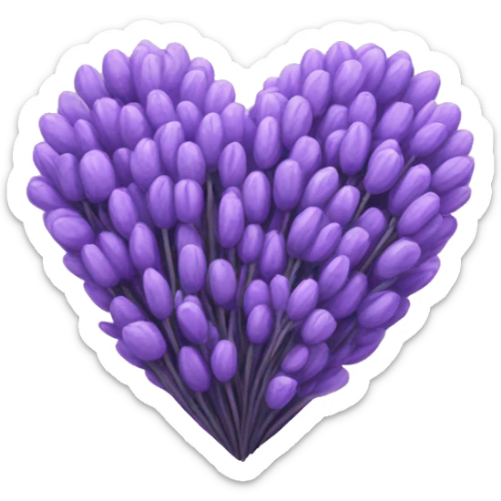 Lavender heart sticker