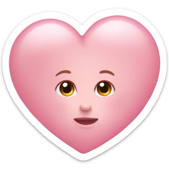 Baby pink heart sticker