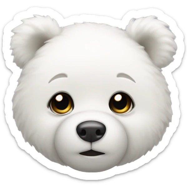 white teddy bear sticker