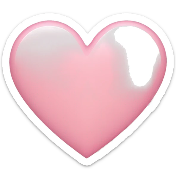 light pink heart sticker