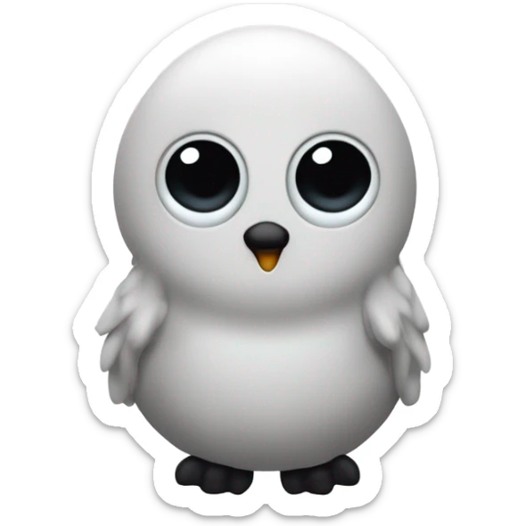 Ein kleiner, süßer Geist. Der Geist ist komplett in schwarze Wolle gekleidet. Er hat zwei niedliche, transparente Hörner in Form einer Pin-Nadel am Kopf. Der Geist namens Booby besitzt zwei leuchtende Sternen-Augen in Smaragdgrün. sticker