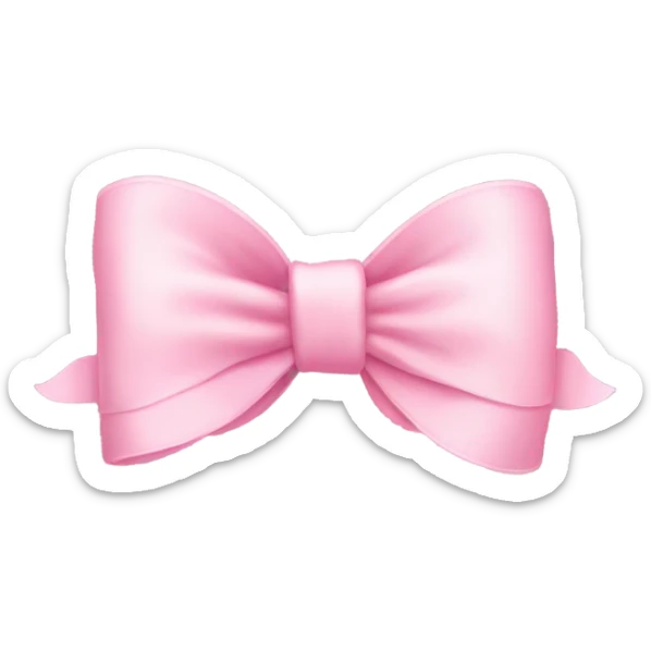 Baby pink bow sticker