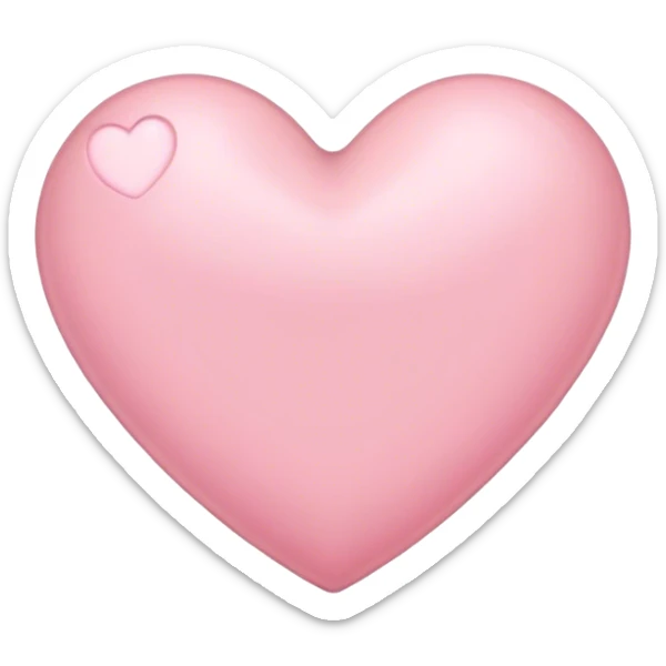 light pink heart sticker