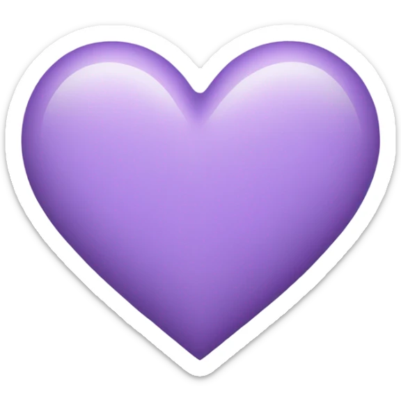 light purple heart sticker