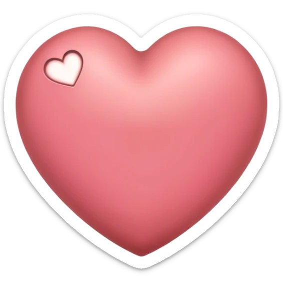 Rosy brown heart sticker