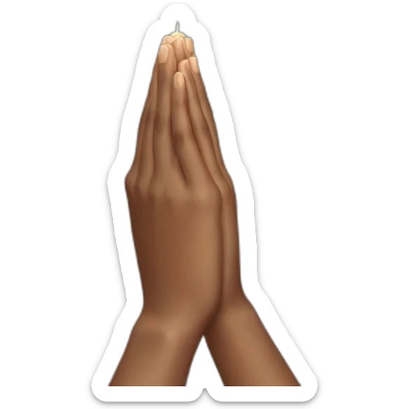 hands pray sticker
