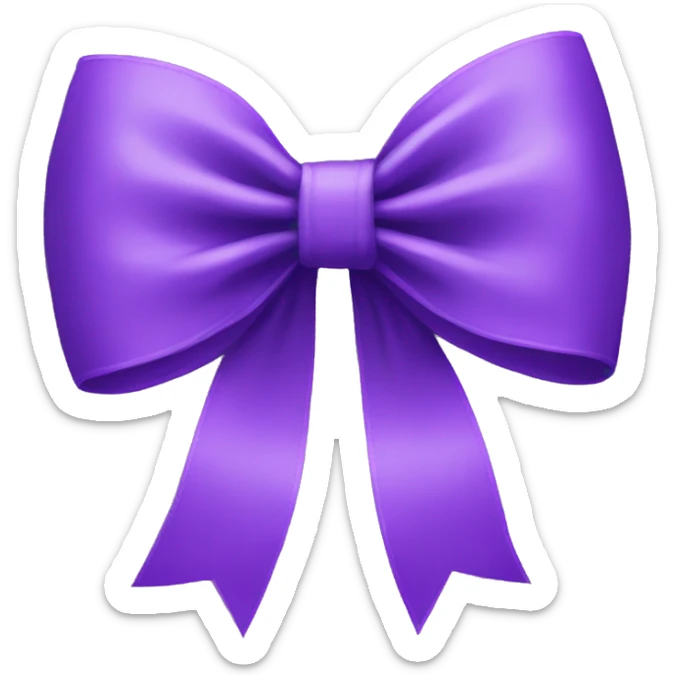 Purple bow  sticker