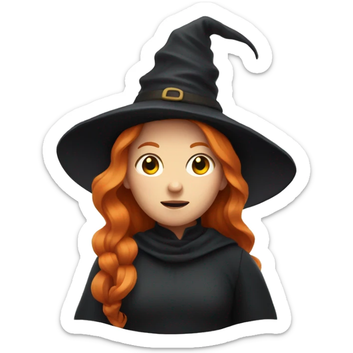 Witch with ginger hair  sticker