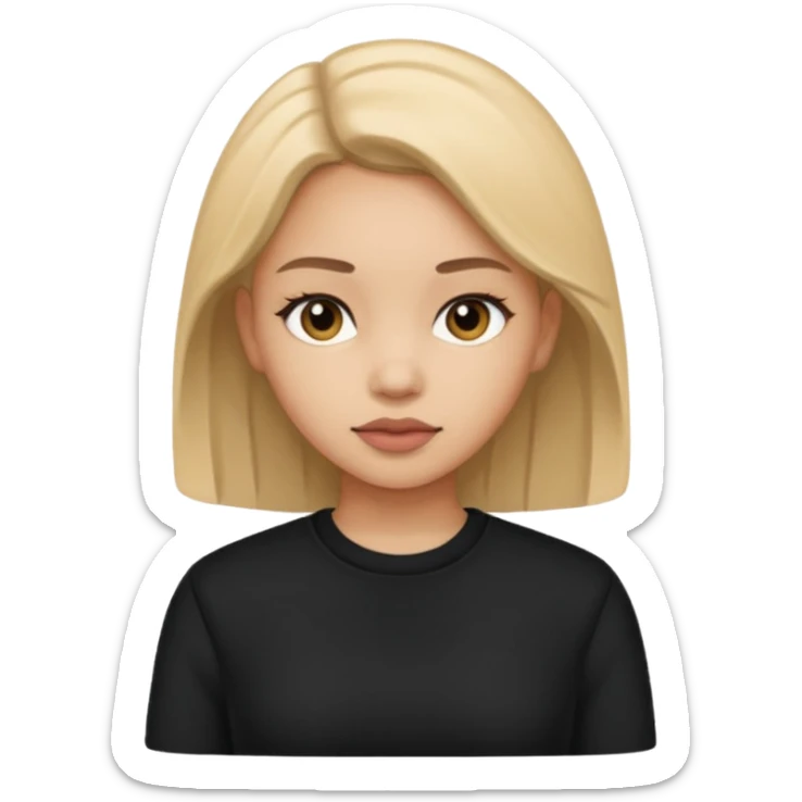 celui en bas à gauche est plutôt bien mais enlève les oreilles de chat et met ses habits en noir  sticker