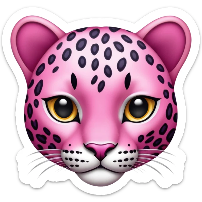 Un léopard rose sticker