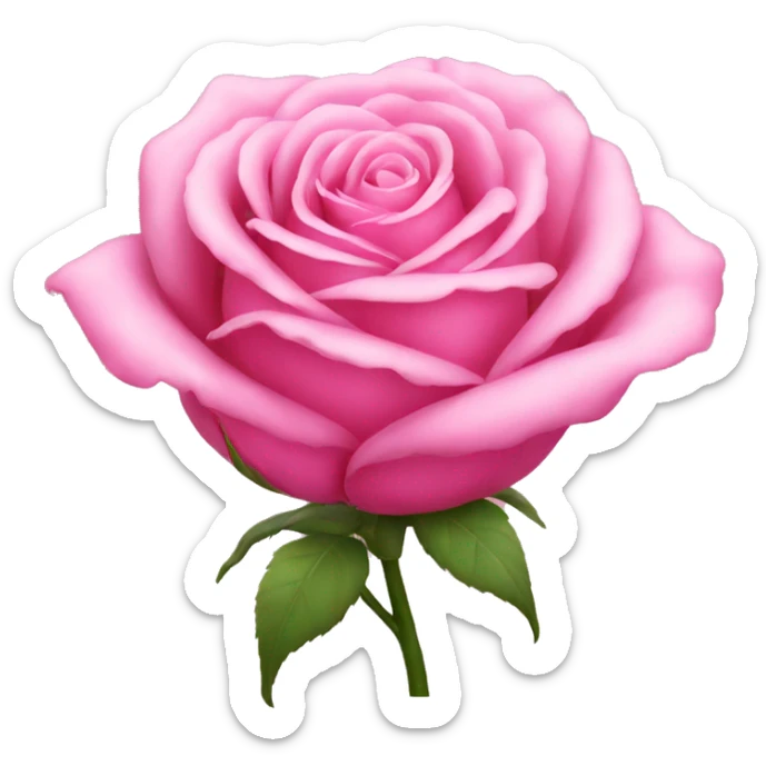 pink rose sticker