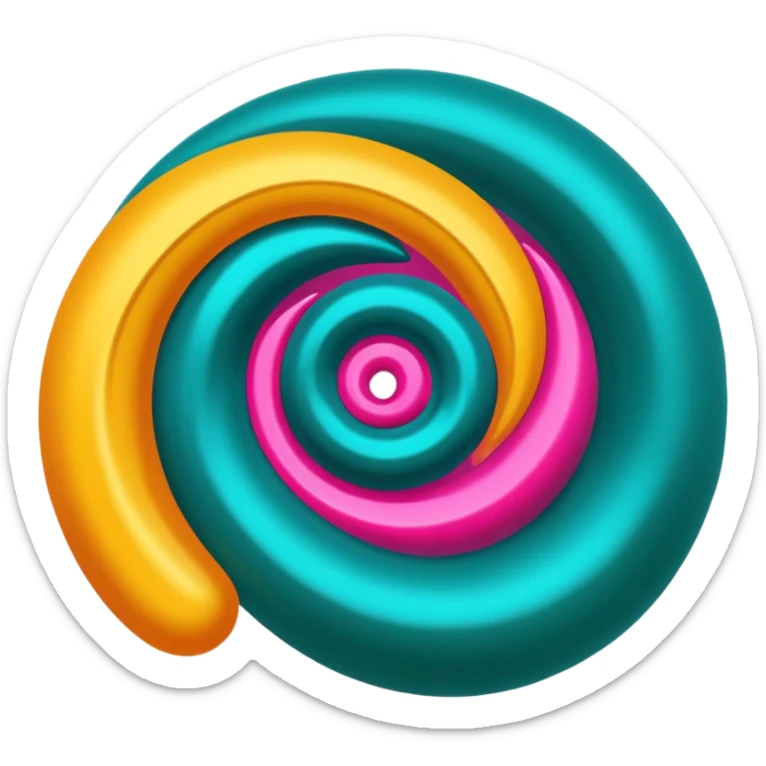 #LiquidIntell in deep jade teal, neon cyan, and accents of golden amber and fuchsia sticker