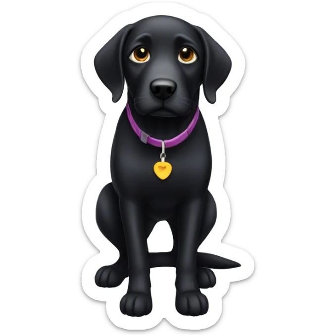 Black lab sticker