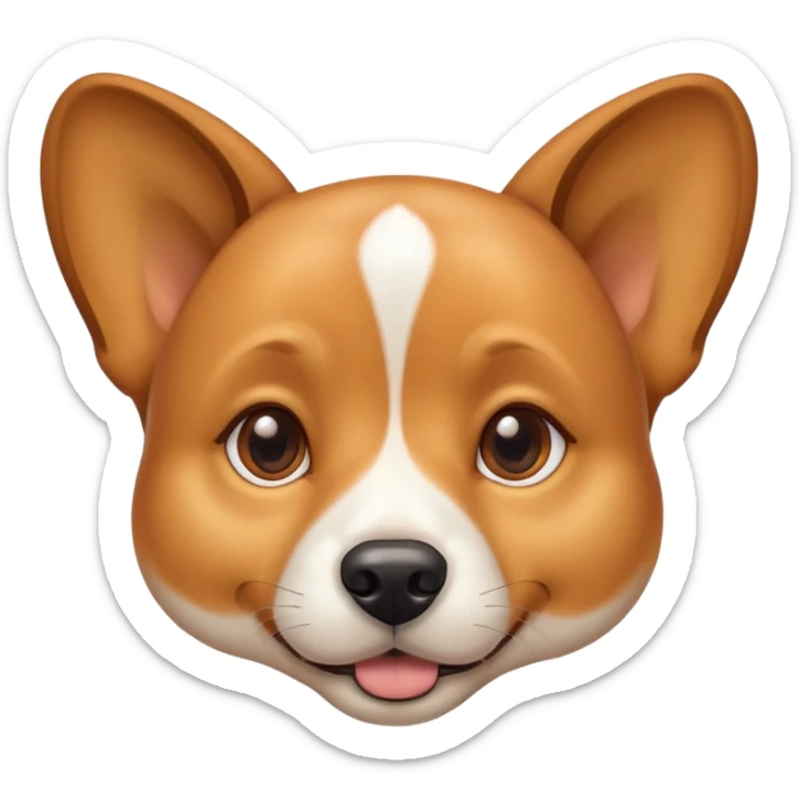 Vira lata caramelo claro pelo todo caramelo claro, de orelha em pé e pelo curto liso  sticker