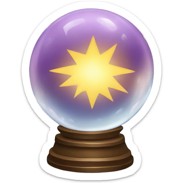 Crystal ball sticker