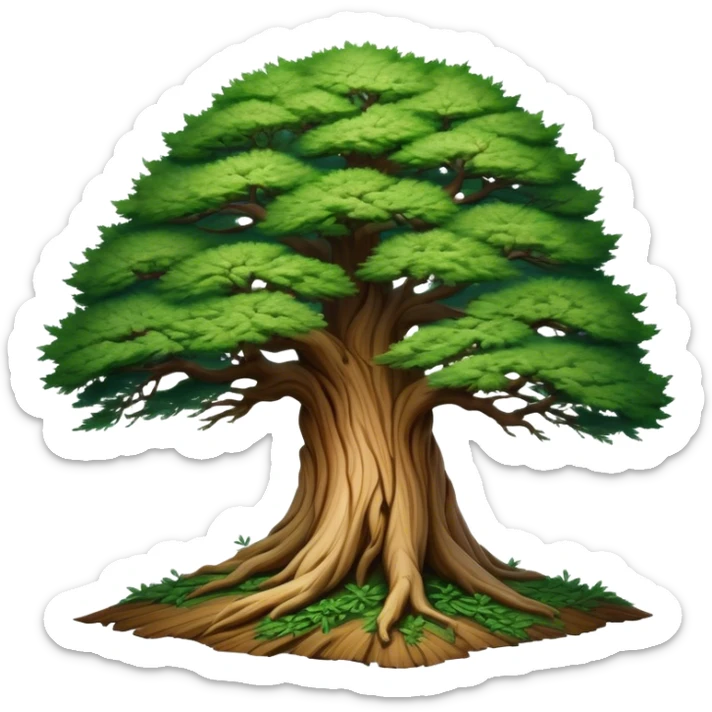 Cinematic Realistic depiction of a majestic Lebanese cedar tree, rendered with intricately detailed bark and lush, vibrant foliage, set against a softly lit, ethereal backdrop that emphasizes its national symbolism sticker
