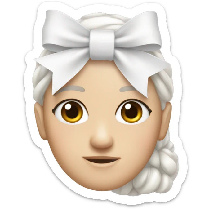 Pretty white bow sticker