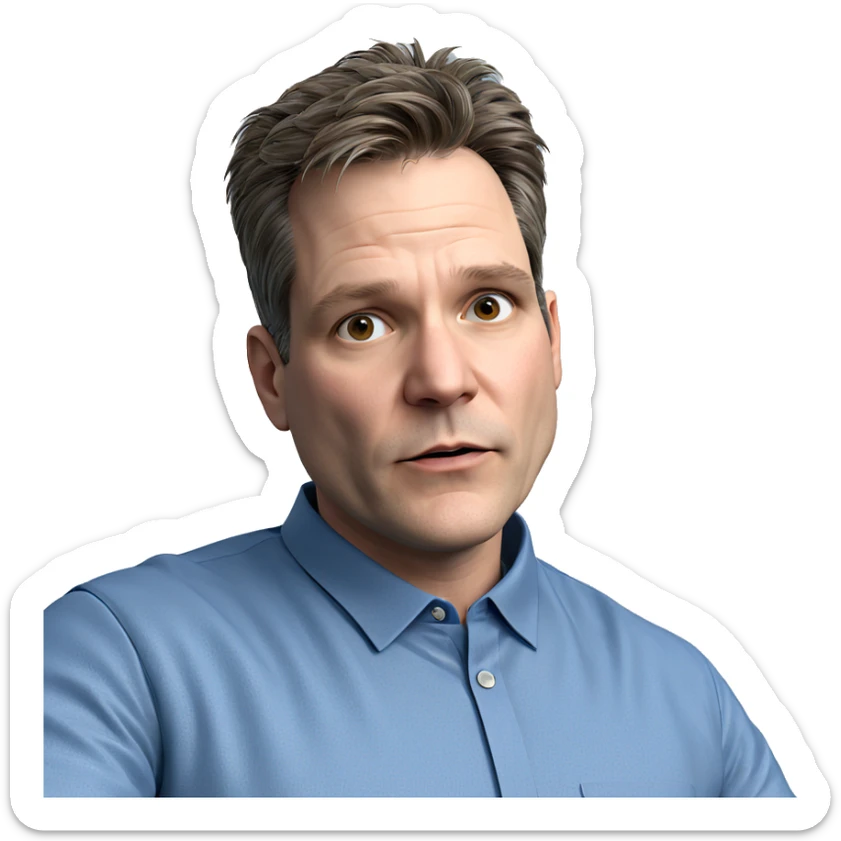 doctor in blue shirt sticker