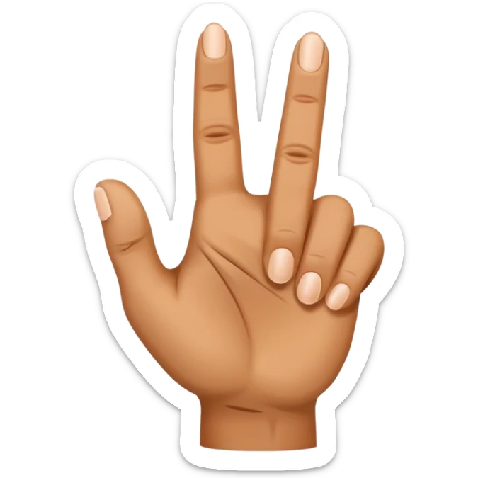 I want a hand with four fingers and one thumb and i want the pointer finger extended out and the thumb upward as to make a gun (finger gun) sticker