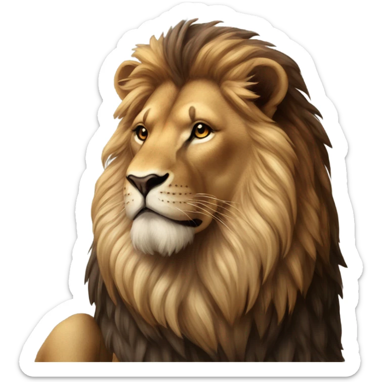 High lion sticker