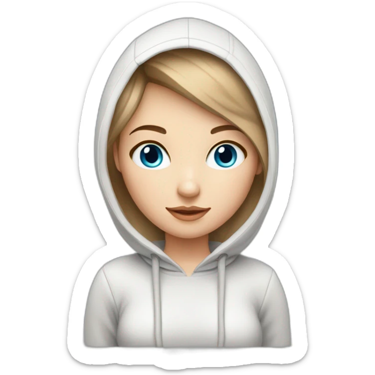 beautiful-girl-with-computer,blue-eyes,beautiful-girl-with-short-hair-with-computer,blue-eyes,white-skin,-makeup,-hoodie,short-light-brown-hair sticker