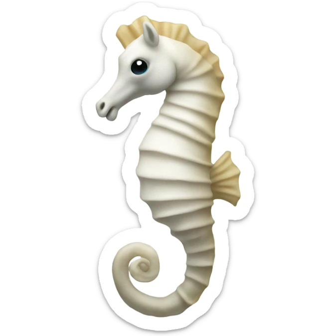 Withe sea horse sticker