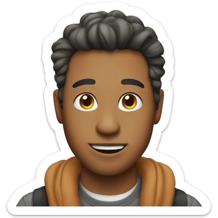 guy with a cat sticker