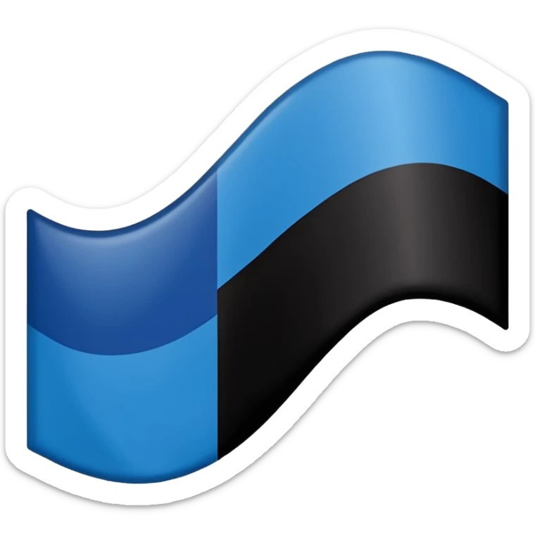 Bandera con tres líneas la de arriba con azul o azul oscuro el del medio blanco y la de abajo negro sticker