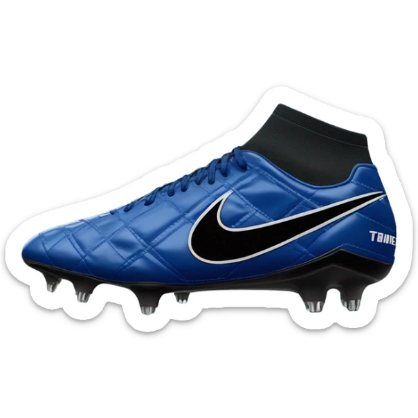 Nike tiempo cleats with studs the tiempo the legends dark vlue and blavk make it almost like the real life ones sticker