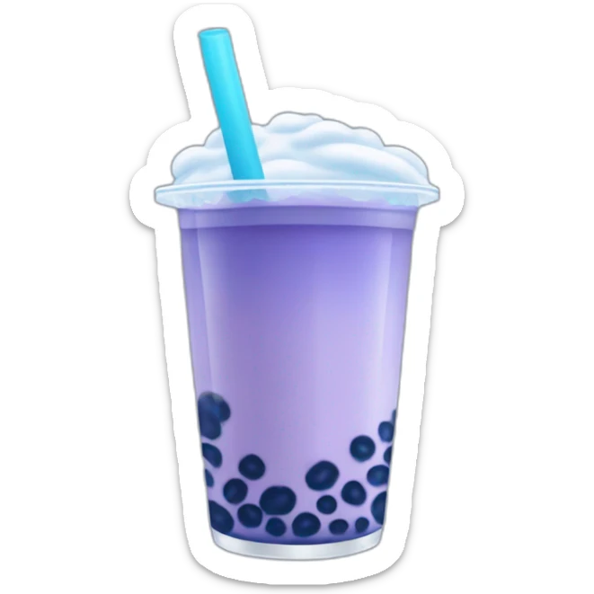 Bubble tea bleus sticker