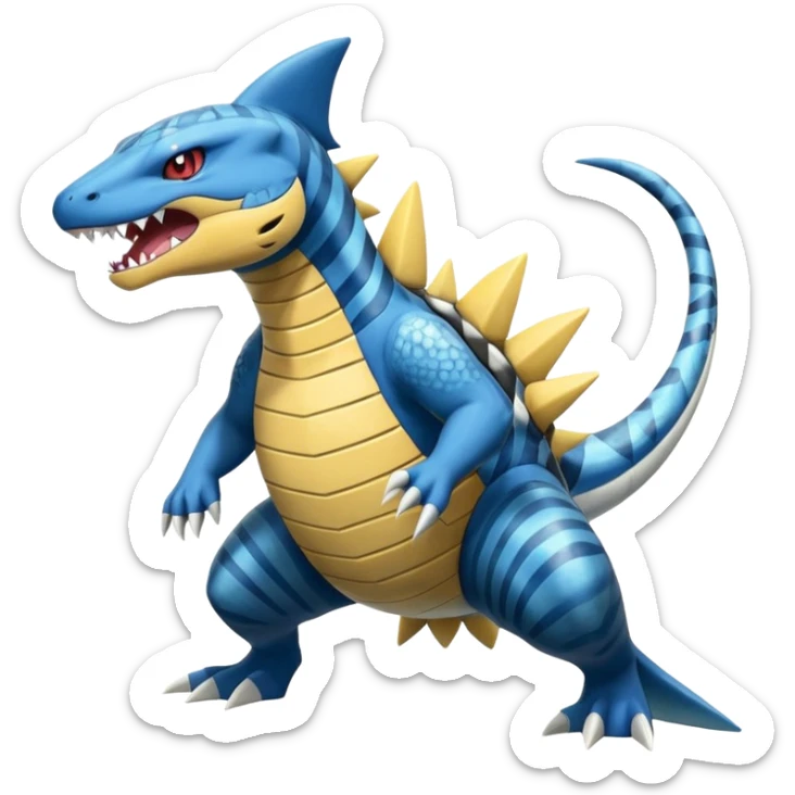 Zeraora-Feraligatr-Sharpedo-Gible-Ampharos-fusion sticker