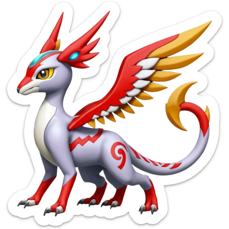 Meloetta-Latias-Peppercat-Wargreymon-Protogen-Pokémon-Digimon-Fakémon-fusion-hybrid-creature sticker