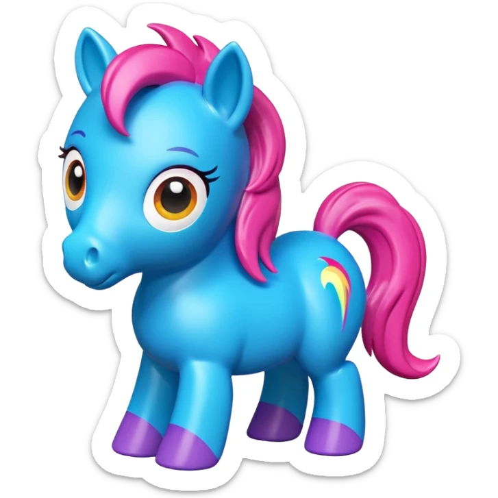  My Little Pony style vinyl fat horse toy figure  sticker