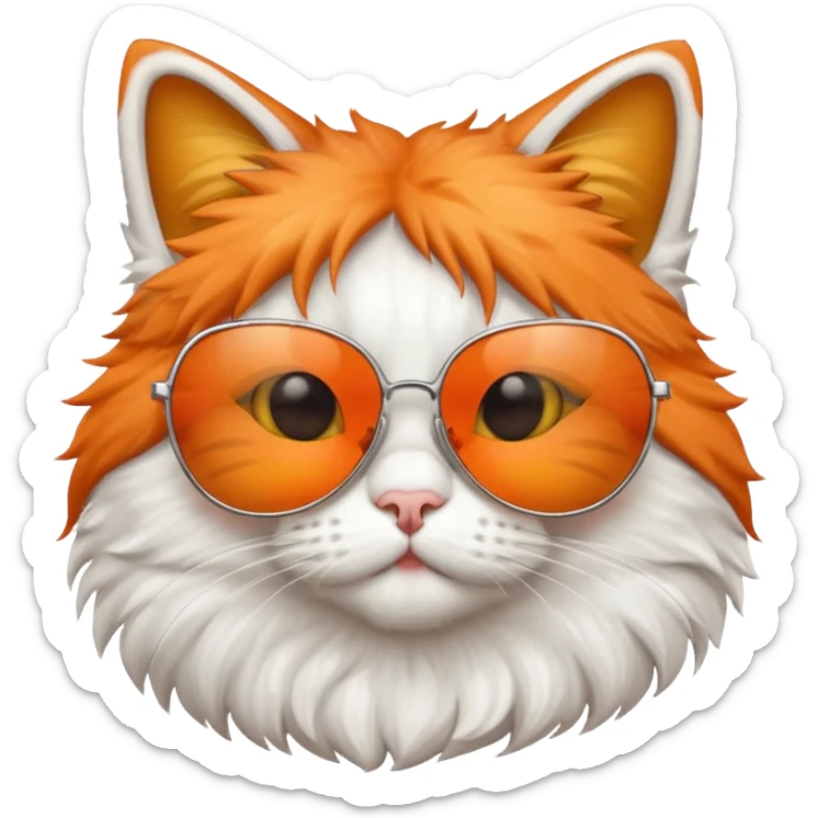 Cat with sunglasses sticker